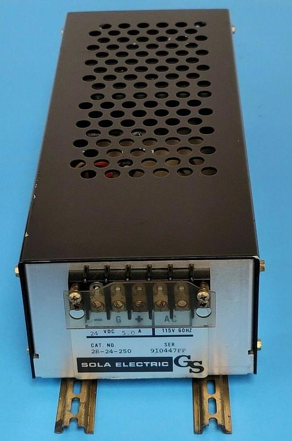 Used SOLA ELECTRIC 28-24-250 POWER SUPPLY 24VDC 5A 2824250