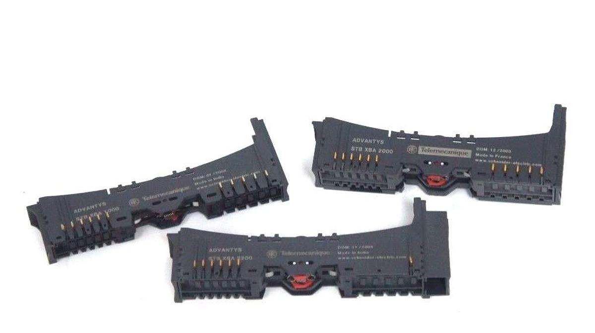 LOT OF 3 NEW TELEMECANIQUE STBXBA2000, STBXBA2200, STBXBA1000 I/O BASES