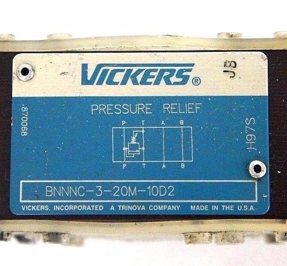 NEW VICKERS BNNNC-3-20M-10D2 PRESSURE RELIEF VALVE 870068 BNNNC320M10D2