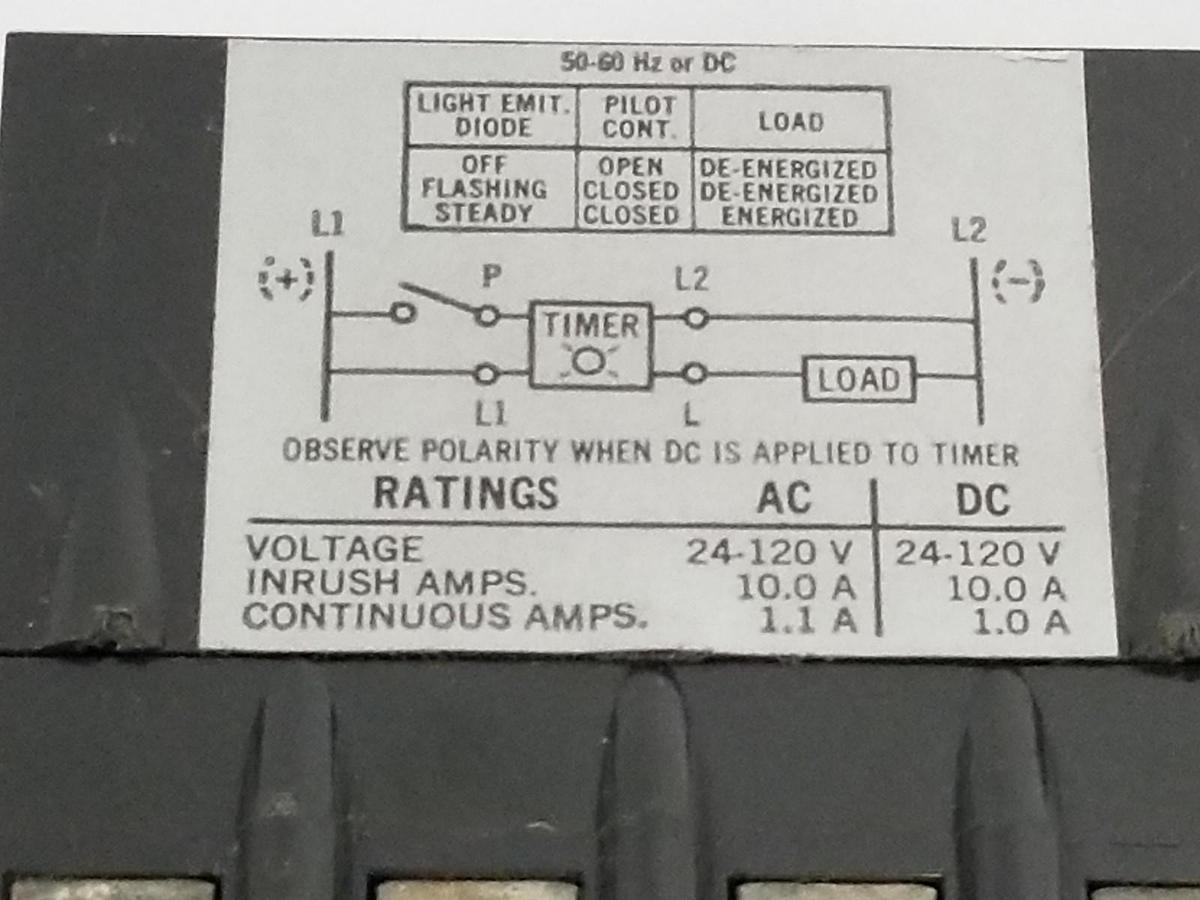 NIB CUTLER HAMMER D87XEL30 ON DELAY TIMER 120V, 30 SEC.
