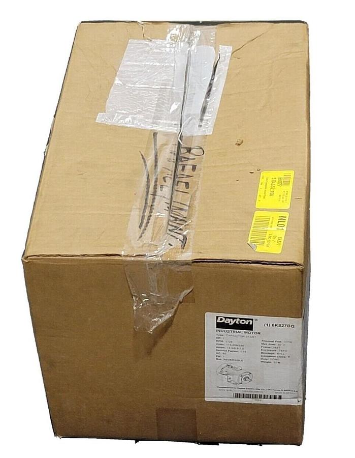 Used NEW DAYTON 6K827BG INDUSTRIAL MOTOR 1HP 60Hz 1PHASE 6K827