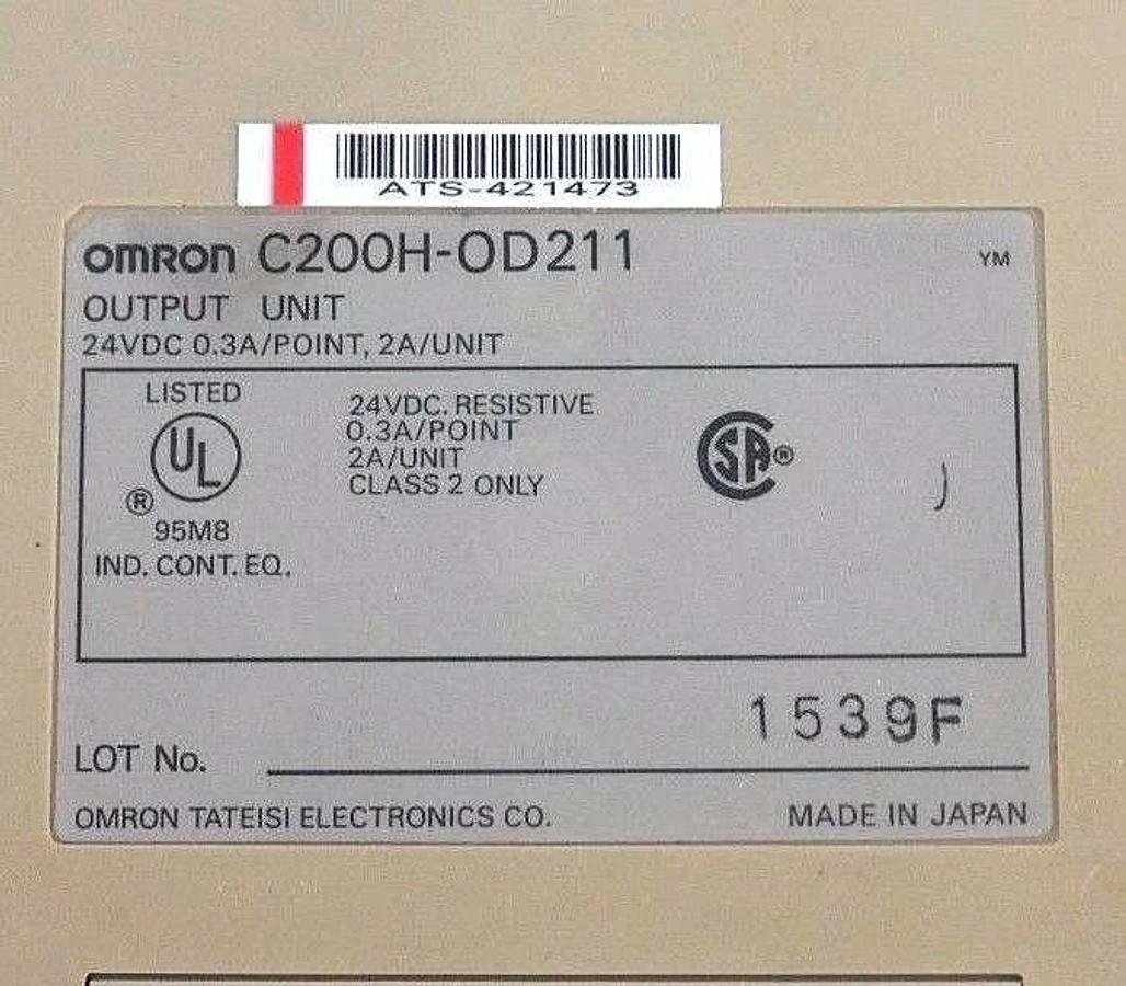 Refurbished REPAIRED OMRON C200H-OD211 OUTPUT UNIT 24VDC 0.3A 2A/UNIT - LOT OF 3