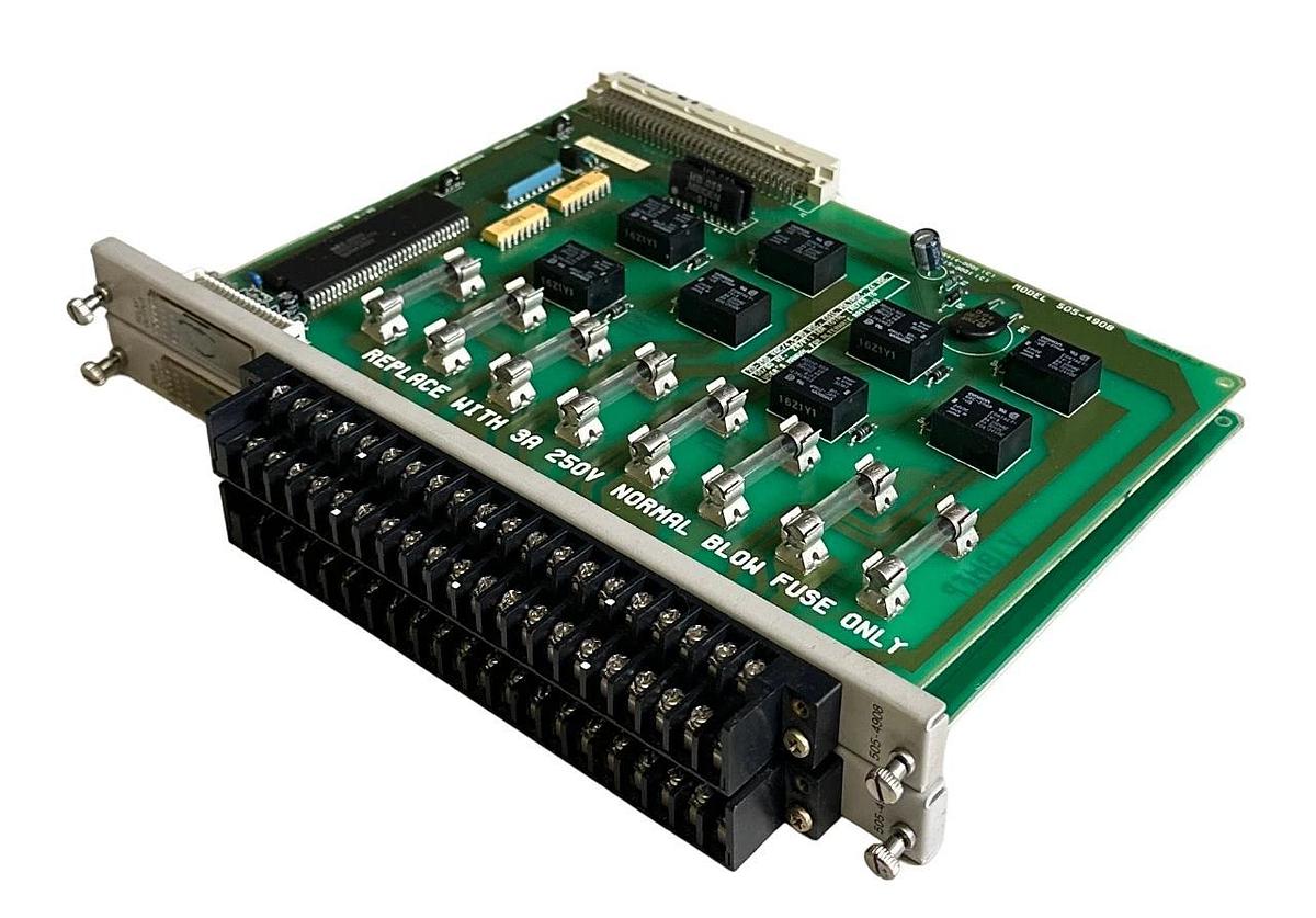 Used 2 SIEMENS TEXAS INSTRUMENTS 505-4908 / 5054908 8-PT 505 RELAY OUTPUT MODULE
