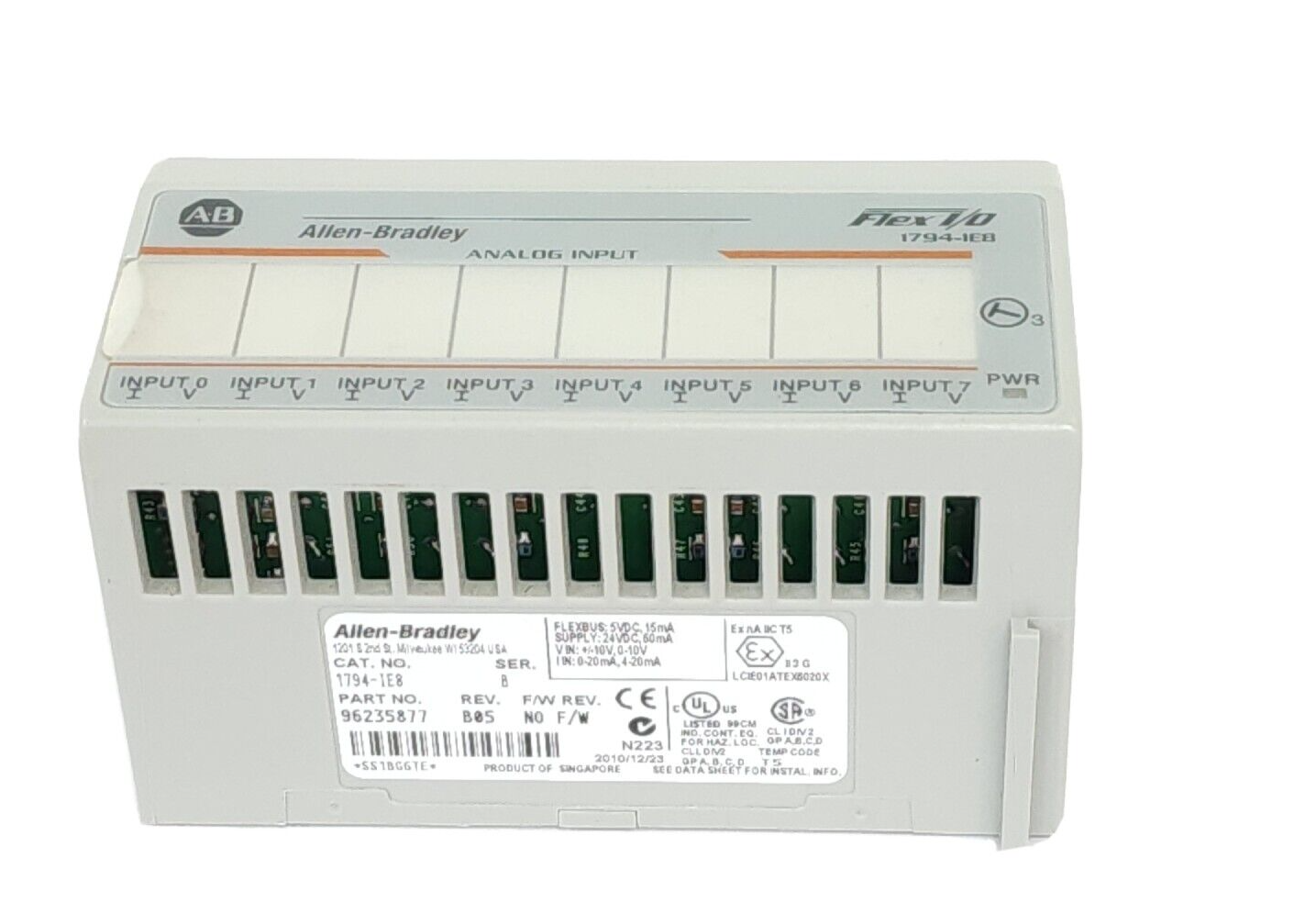 Used ALLEN BRADLEY 1794-IE8 SER. B FLEX 8 POINT ANALOG INPUT MODULE