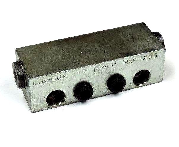 Used LUBRIQUIP MSP-20S MODULAR DIVIDER VALVE MSP20S