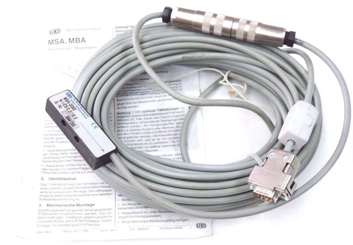 Used SIKO MSA-0082 MAGNETIC ENCODER SENSOR MSA0082, A-I-E5/0.3/16.0, G. NR 684130