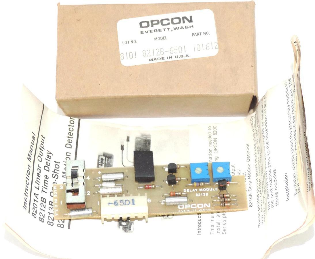 Used NIB OPCON 8212B-6501 DELAY MODULE 8212B6501, PART N0. 101612