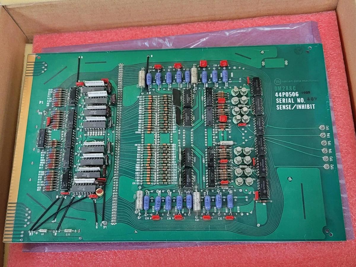 Used VARIAN DATA MACHINES 44P0506 SENSE/INHIBIT BOARD 01P1065-000 REV. C, 40D0454-000