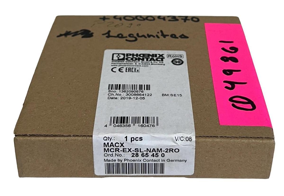 Used PHOENIX CONTACT MACX MCR-EX-SL-NAM-2RO / 2865450 ISOLATION AMPLIFIER 3-WAY NSFS