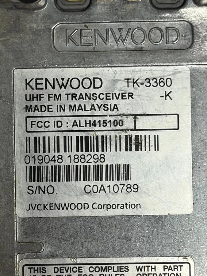 Used Kenwood TK-3360-K UHF Radios Chipped Housing Functional - Lot of 5