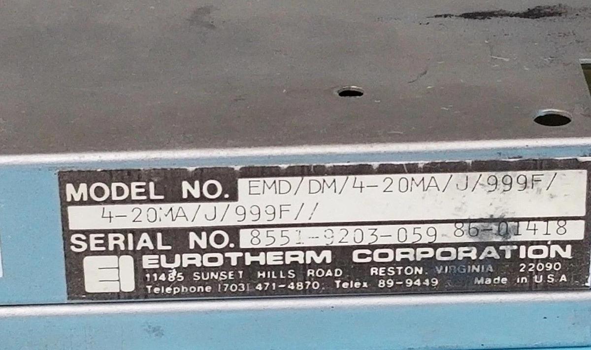 Used EUROTHERM EMD/DM/4-20MA/J/999F/4-20MA/J/999F// MODULE