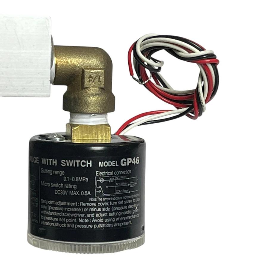 Used Lot of 3 TPC DV3120 Solenoid Valve Manifold Block SMC GP46 Pressure Gauge Switch