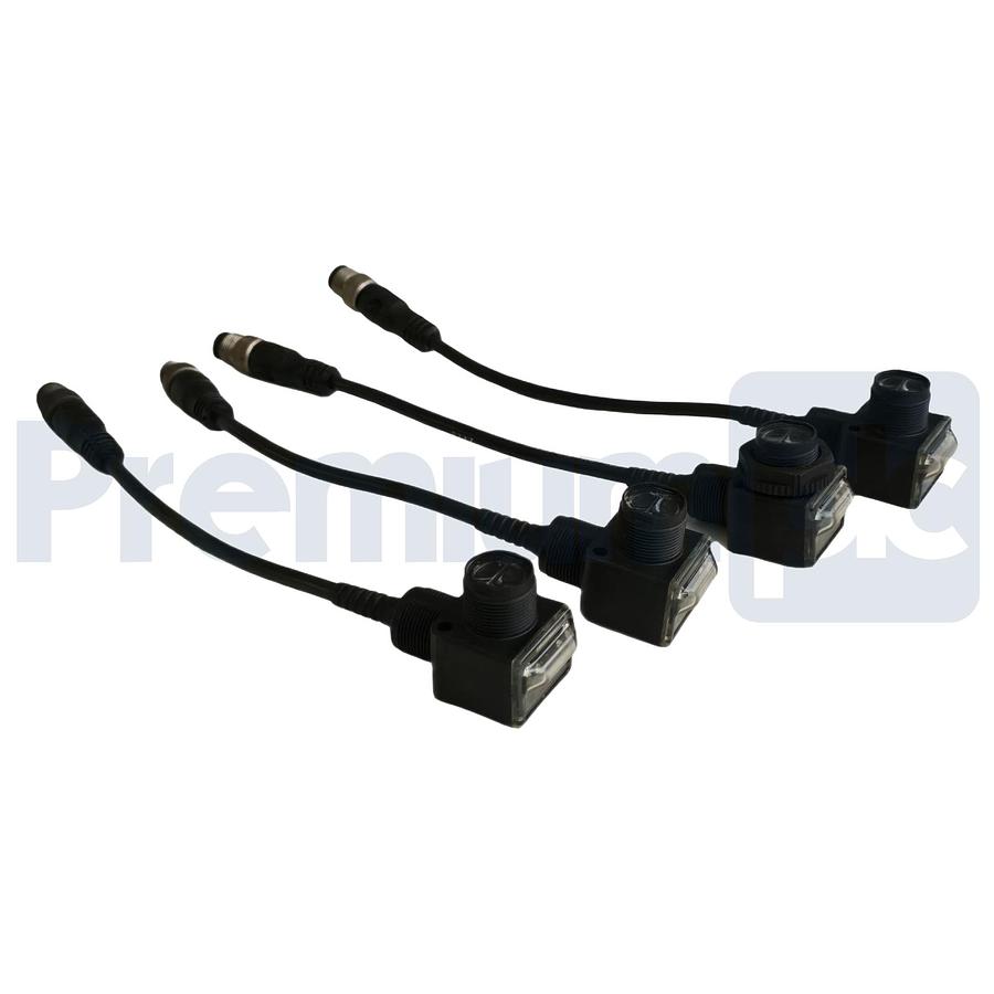 (4) Allen-Bradley 42EF-R2MPB-F4 /D RightSight Transmitted Beam Receivers 20m
