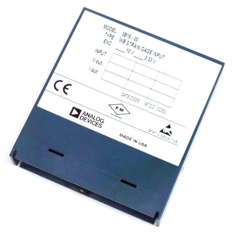 Used ANALOG DEVICES 3B18-00 WIDEBAND STRAIN GAGE INPUT MODULE 3B1800