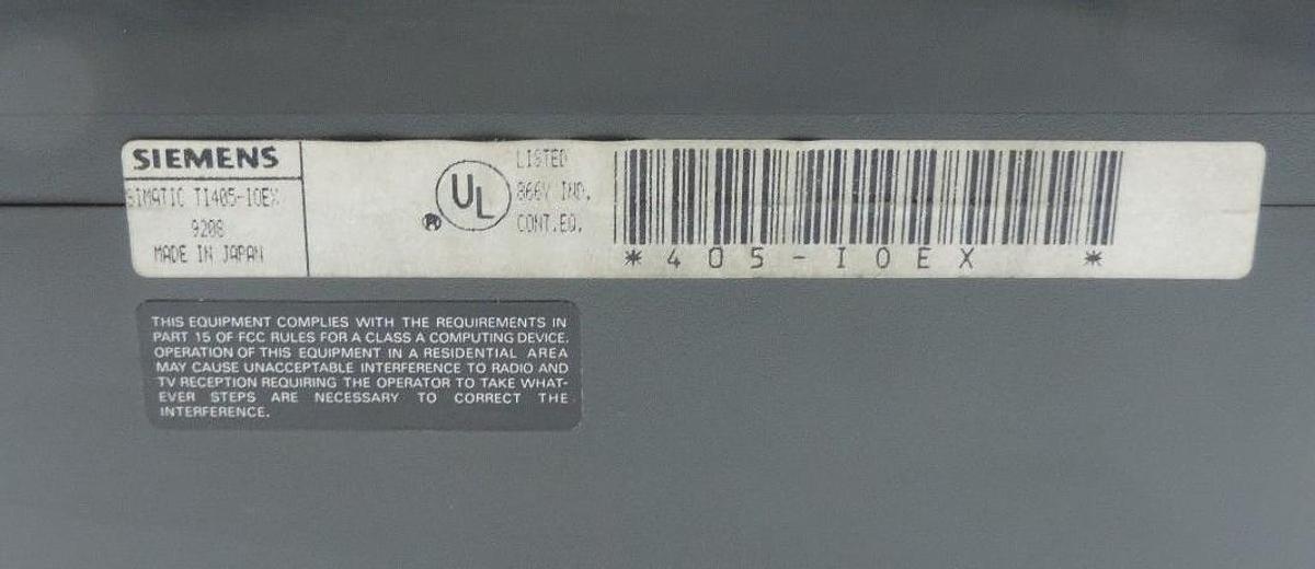 Used SIEMENS U-08B EXPANSION RACK 405-IOEX POWER SUPPLY U-12T , 405-8RLY-I MODULES