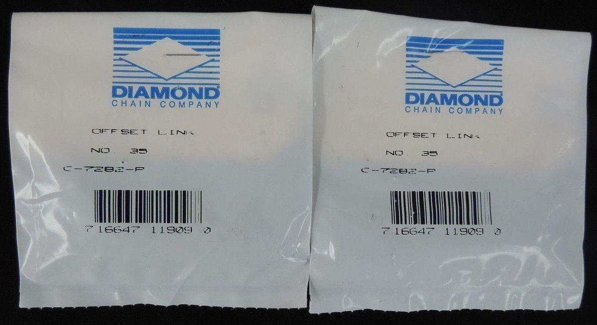 LOT OF 2 DIAMOND CHAIN NO. 35 OFFSET LINK C-7282-P