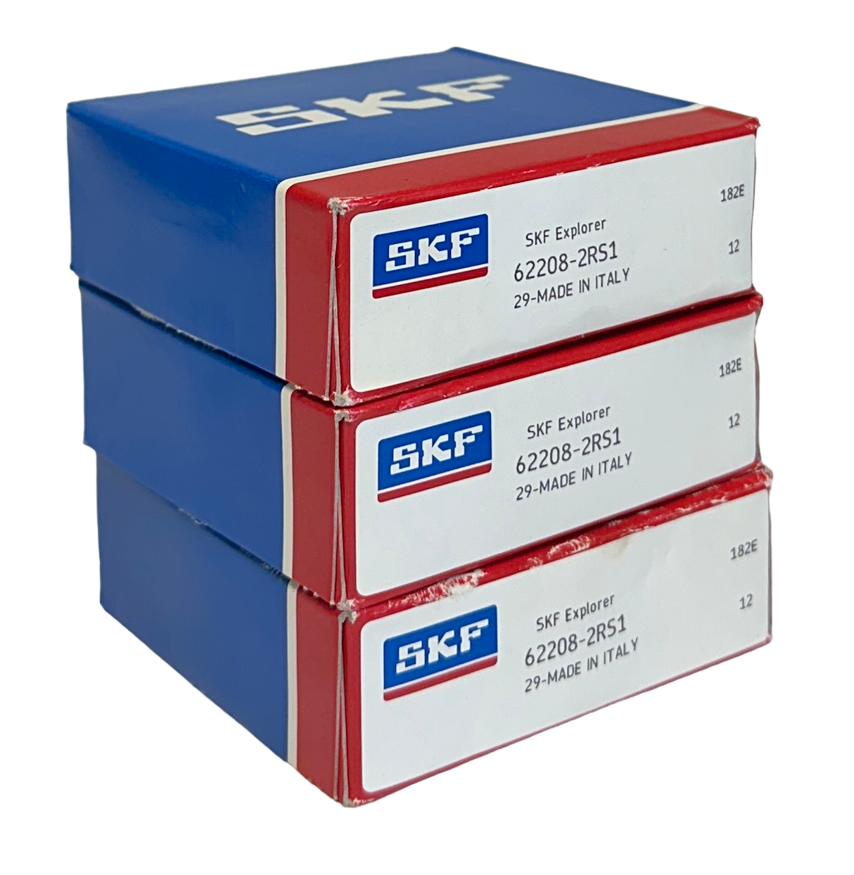 Used 3 SKF 62208-2RS1 / 622082RS1 Explorer DEEP GROOVE BALL BEARINGS 40mm BORE NSMP