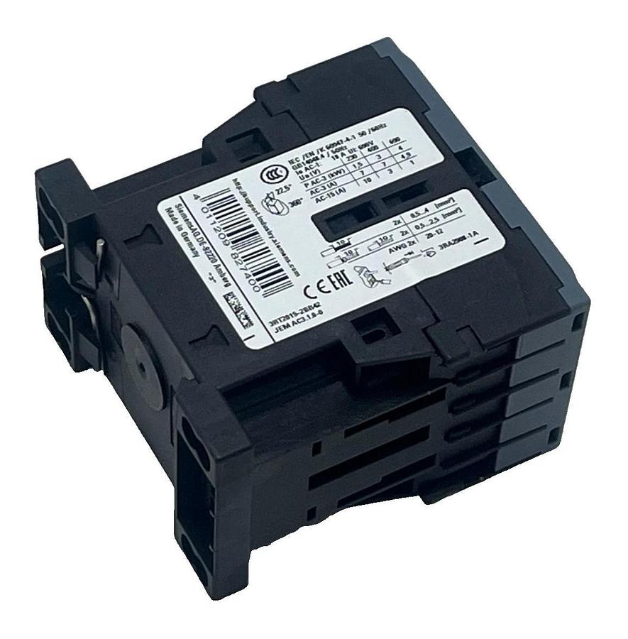 SIEMENS Sirius 3RT2015-2BB42 Contactor 7A 24VDC 3-Pole Size S00 DIN Rail Mount