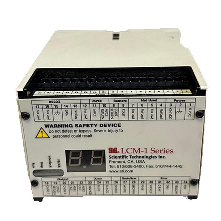 Used STI 70116-1000 / 701161000 LIGHT CURTAIN CONTROLLER LCM-1 / LCM1 70132-1098