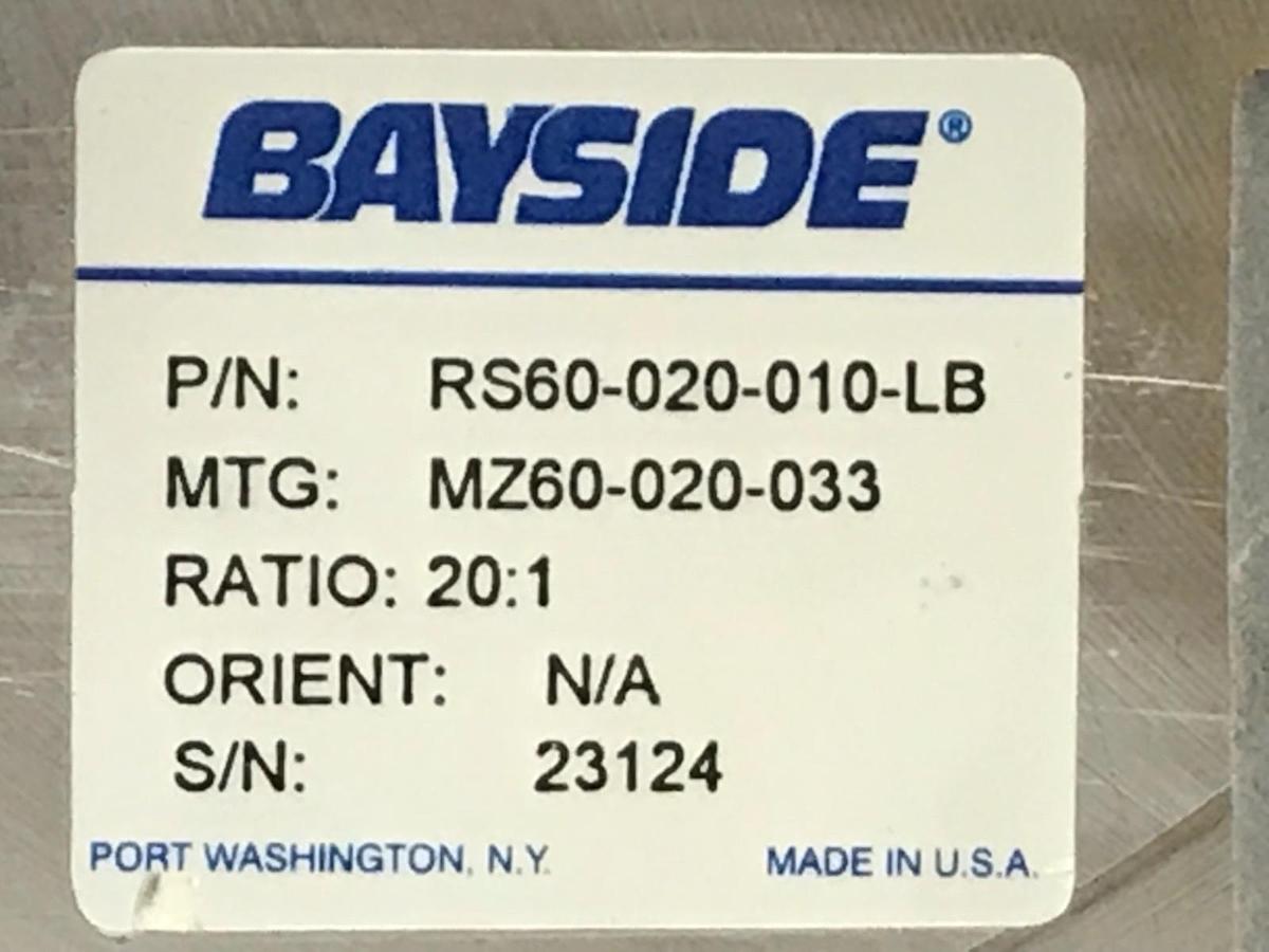 Used NEW PARKER BAYSIDE RS60-020-010-LB RIGHT ANGLE MOTOR 20:1 RATIO