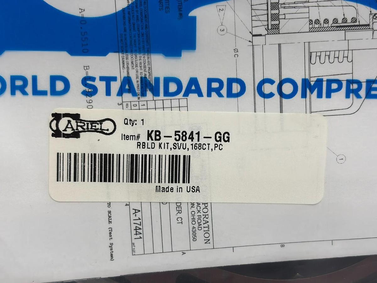 Ariel KB-5841-GG Compressor Valve Kit RBLD KIT SVU 168CT PC OEM Rebuild New
