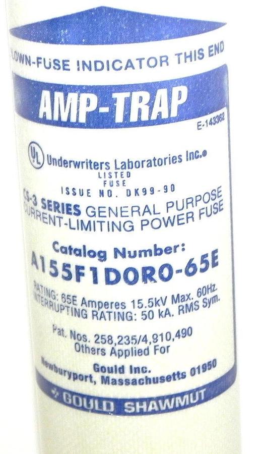 Used NIB FERRAZ SHAWMUT A155F1D0R0-65E FUSE A155F1D0R065E SERIES CS-3