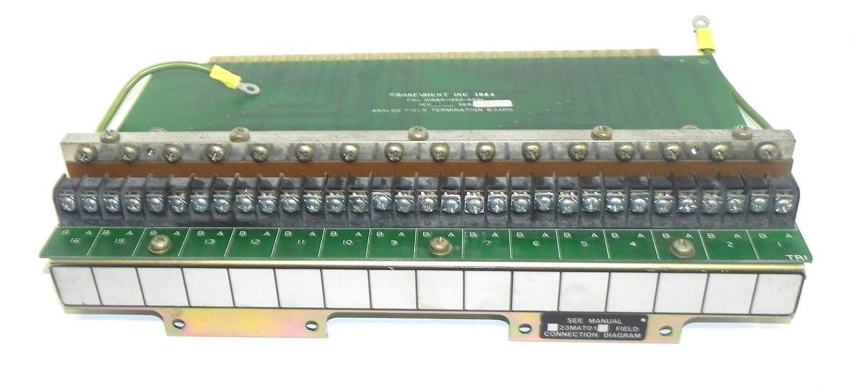 Used ROSEMOUNT 01984-1252-0001 ANALOG FIELD TERMINATION BOARD REV. H/J
