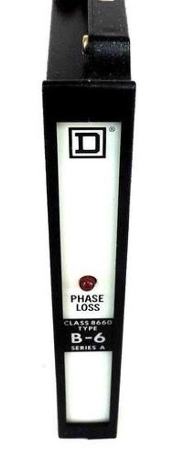 Used SQUARE D 8660-B-6 SER. A PHASE LOSS MODULE 8660B6