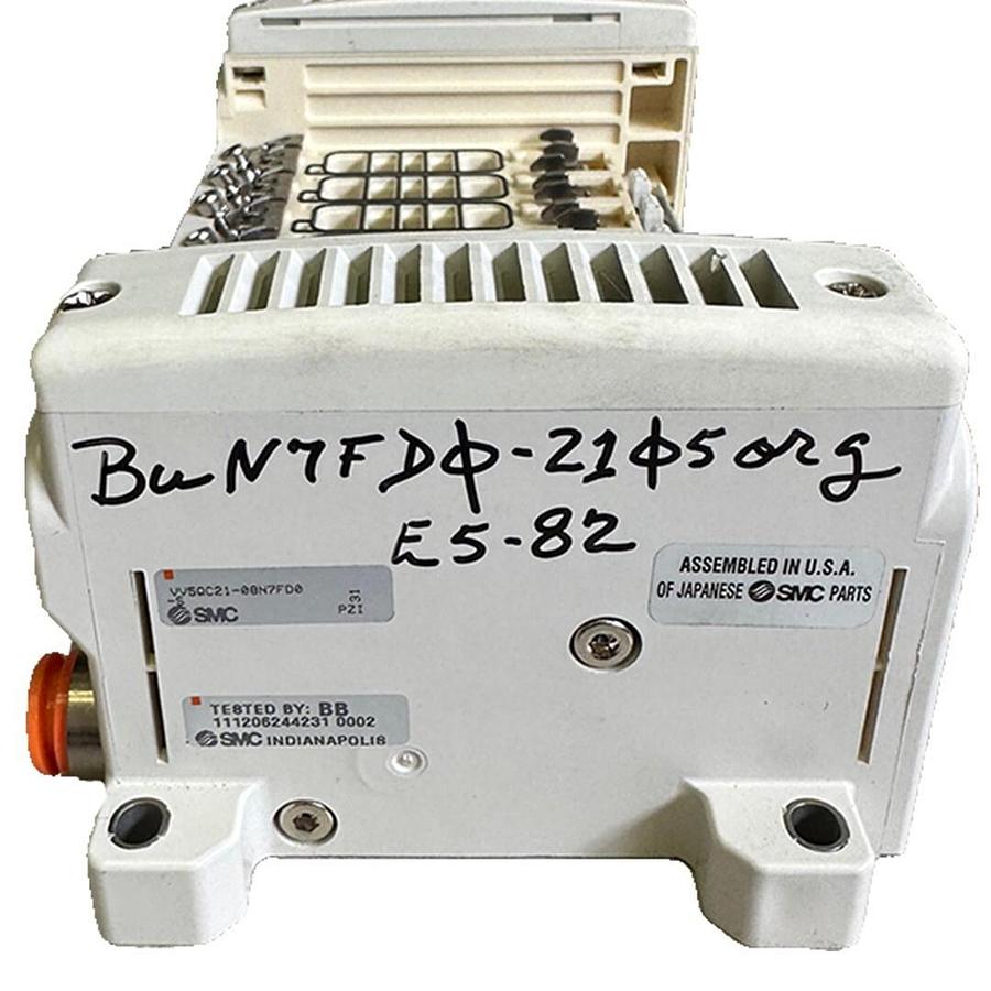 Used NEW SMC VV5QC21-08N7FD0-S / VV5QC2108N7FD0S VQC SOLENOID MANIFOLD PLUG-IN