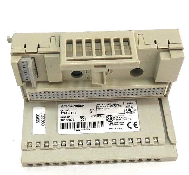 Used ALLEN BRADLEY 1794-TB2 FLEXBUS TERMINAL BASE SER. A, REV. D01, 96155873