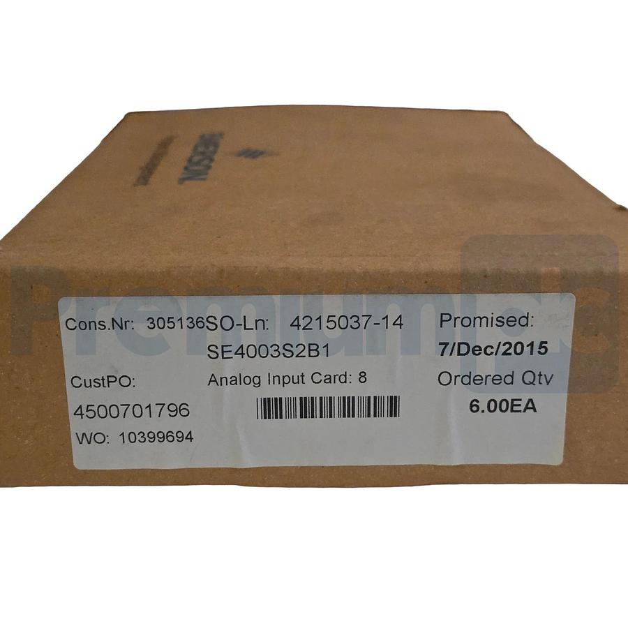 Emerson DeltaV SE4003S2B1 Analog Input Card 8-Ch 4-20mA HART KJ3222X1-BK1 NSMP
