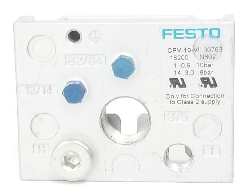 Used FESTO CPV-10-VI PNEUMATIC VALVE MANIFOLD CPV10VI 30763 18200 N602