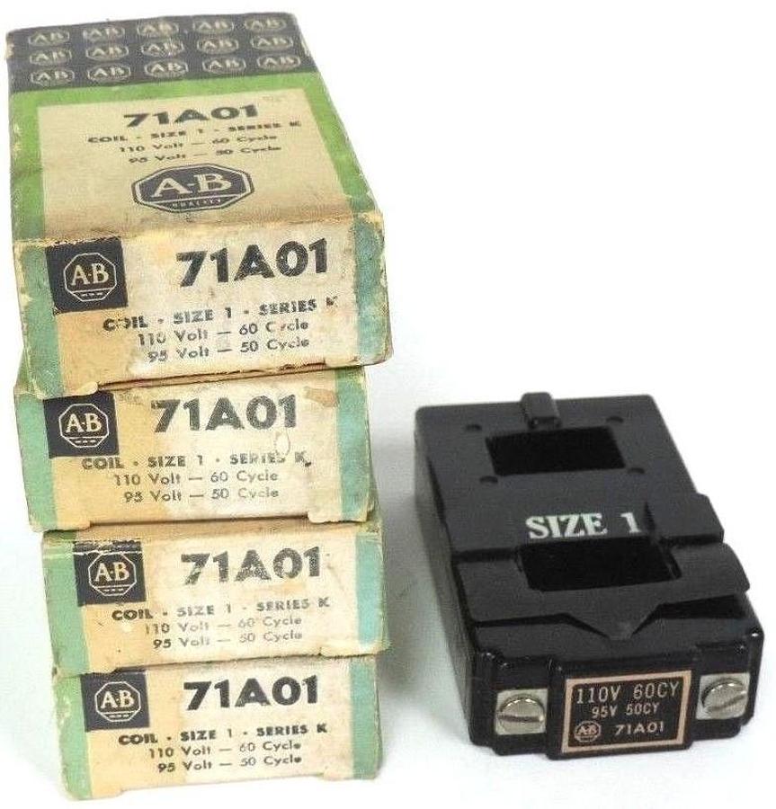 Used LOT OF 4 NIB ALLEN BRADLEY 71A01 COILS SIZE 1 SERIES K