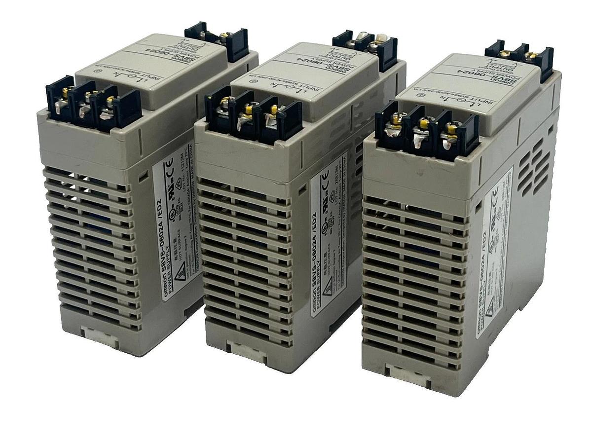 Used Lot of 3: Omron S8VS-06024/ED2 Switch Mode Power Supply 24VDC 2.5A 60W