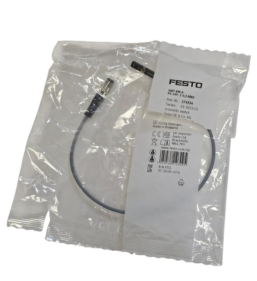 NEW FESTO SMT-8M-A-PS-24V-E-0,3-M8D PROXIMITY SWITCH MAT. NR: 574334