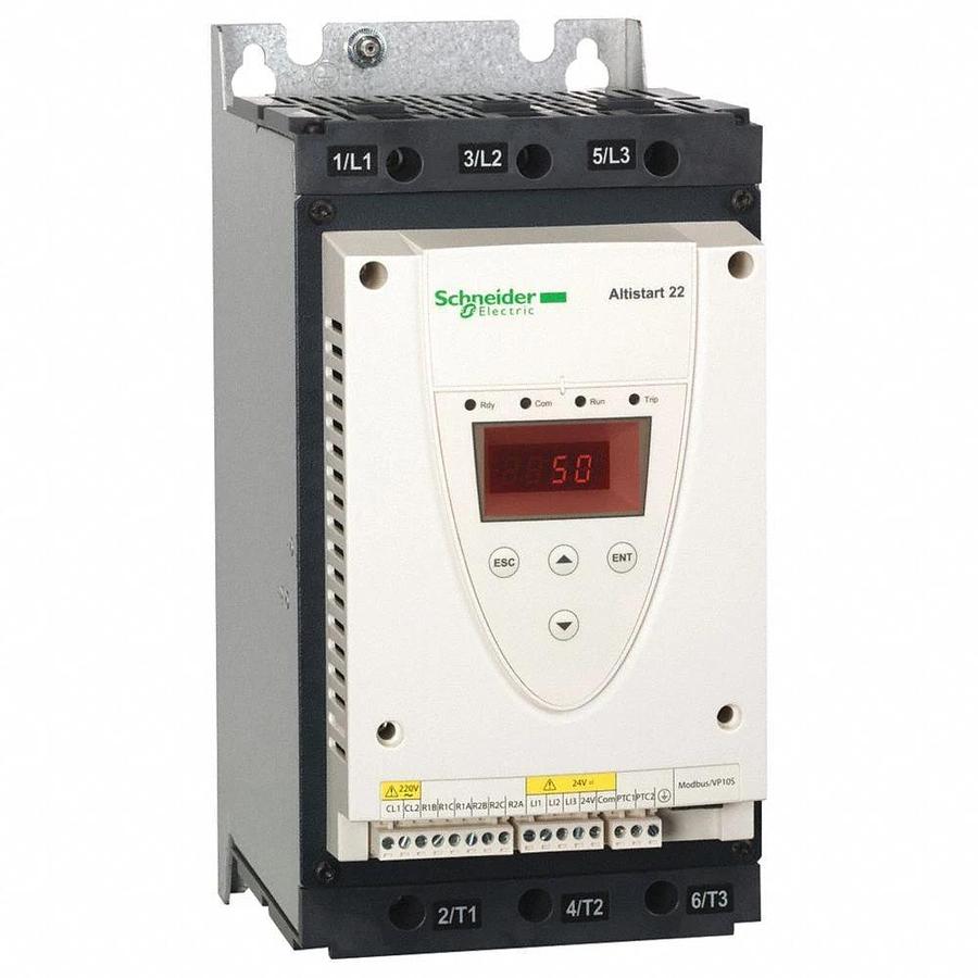 Used NEW SCHNEIDER ELECTRIC ATS22D62S6 ALTISTART 22 SOFT STARTER 208-600V 62A 15-37kW