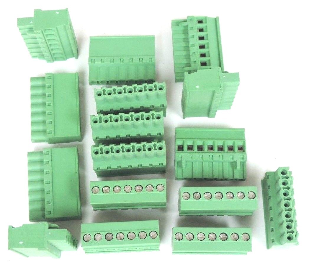 Used LOT OF 16 PHOENIX CONTACT MVSTB 2.5-5.08 CONNECTOR HEADERS