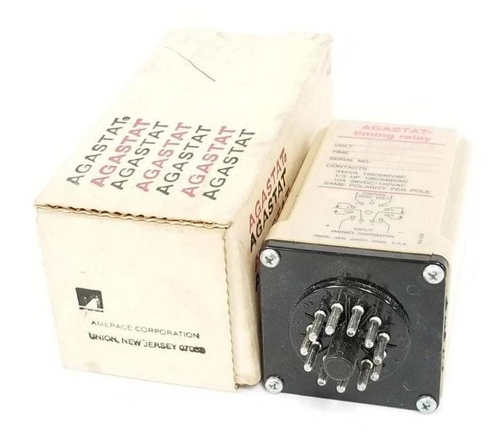 Used NIB AGASTAT SSC22QDA TIME DELAY RELAY 2-60s 12VDC 10A 28VDC/120VAC