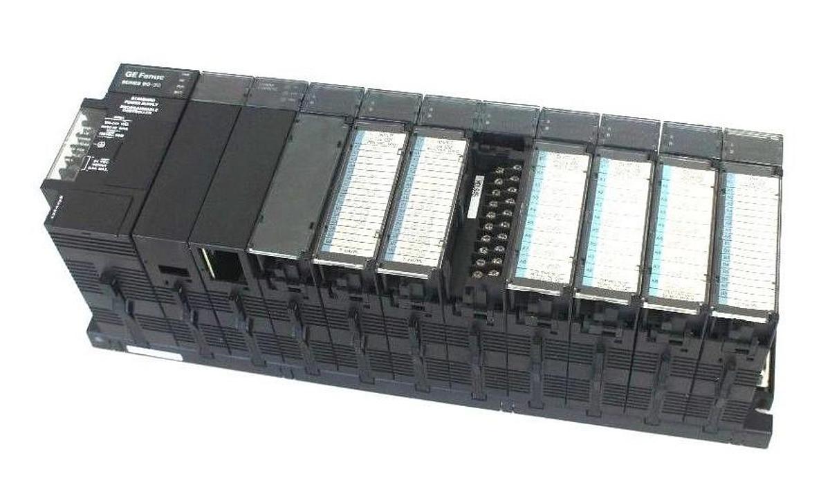 Used GE FANUC IC693CHS391H 10 SLOT RACK W/ IC693PWR321R IC693ACC310A IC693CMM311J