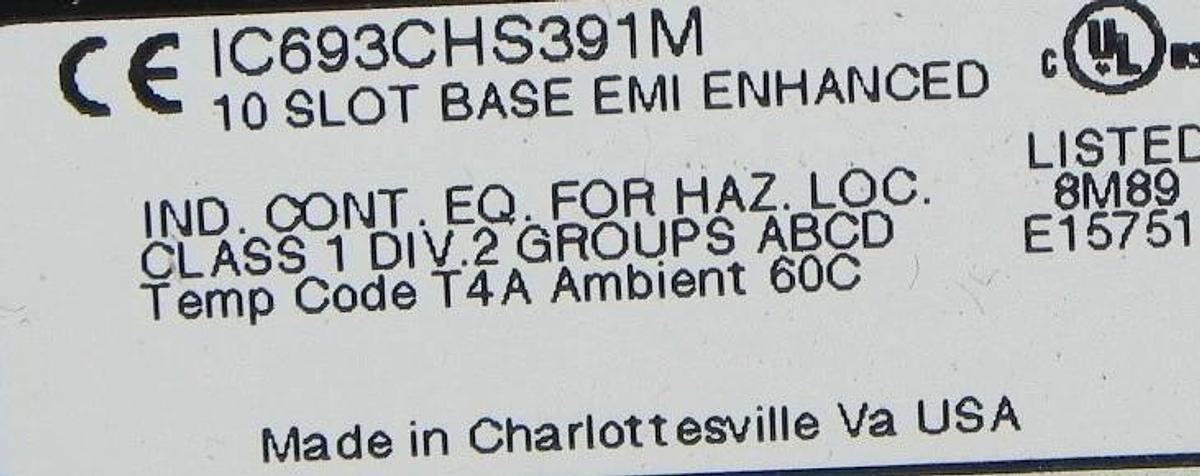 Used GE FANUC IC693CHS391M IC693CHS391M CPU MODULE BASE 10SLOT EMI ENHANCED