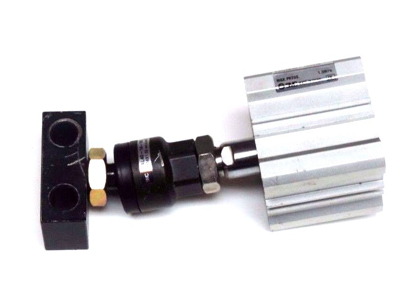 Used SMC CDQ2B40-10DCM COMPACT CYLINDER W/ JAL40-14-150 JAF/JAL ACCESSORY