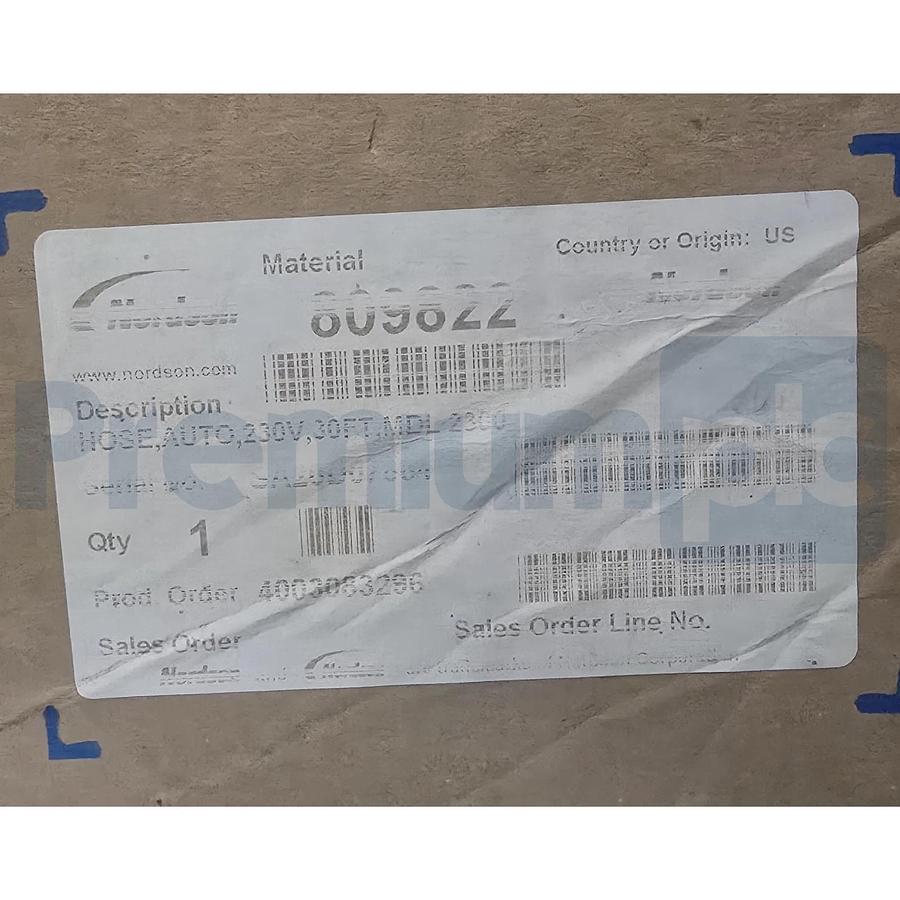 Nordson 809822 Heated Hose 30ft Hot Melt 230V ProBlue 2300/3000 DuraBlue NSMP
