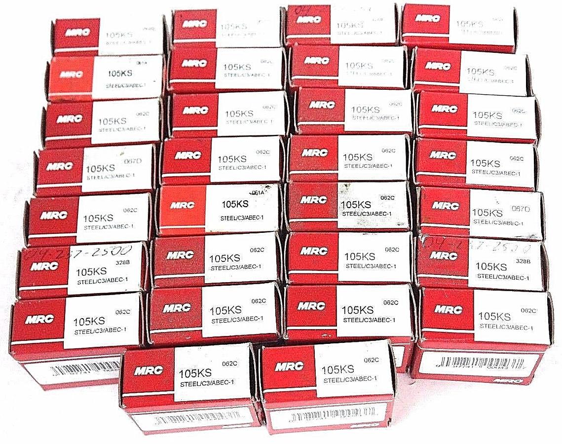 Used NIB MRC 105KS BALL BEARING STEEL/C3/ABEC-1 - LOT OF 30