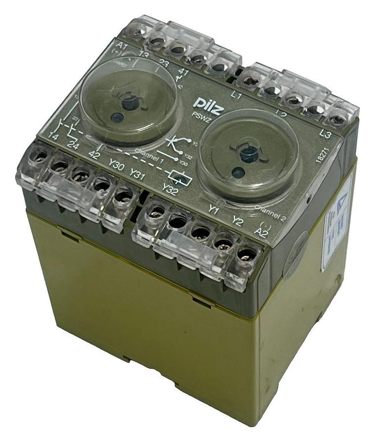 Used PILZ PSWZ 24VAC Safety Relay Pswz X1P 24VAC 2n/o 751104 Dual Channel E-Stop