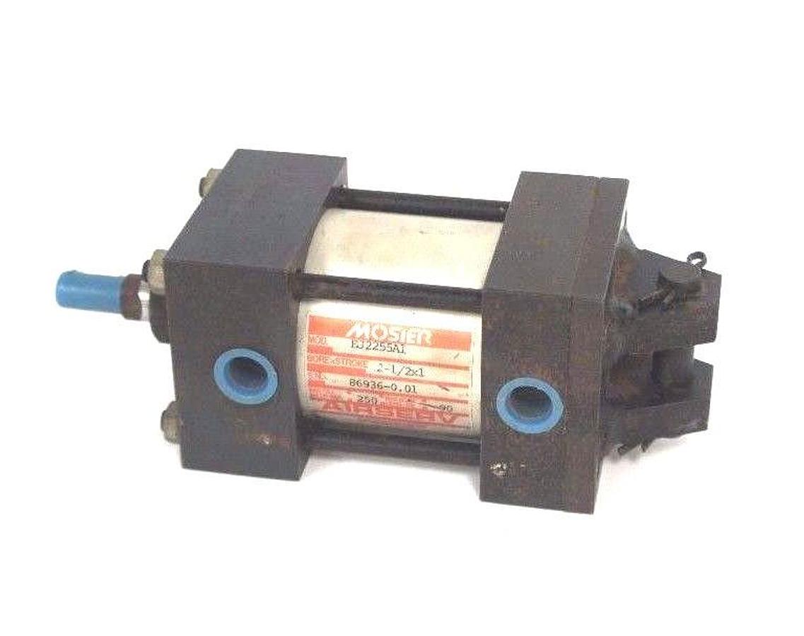 Used NEW MOSIER AIRSERV EJ2255A1 CYLINDER 2-1/2" BORE, 1" STROKE, 250 PSI MAX
