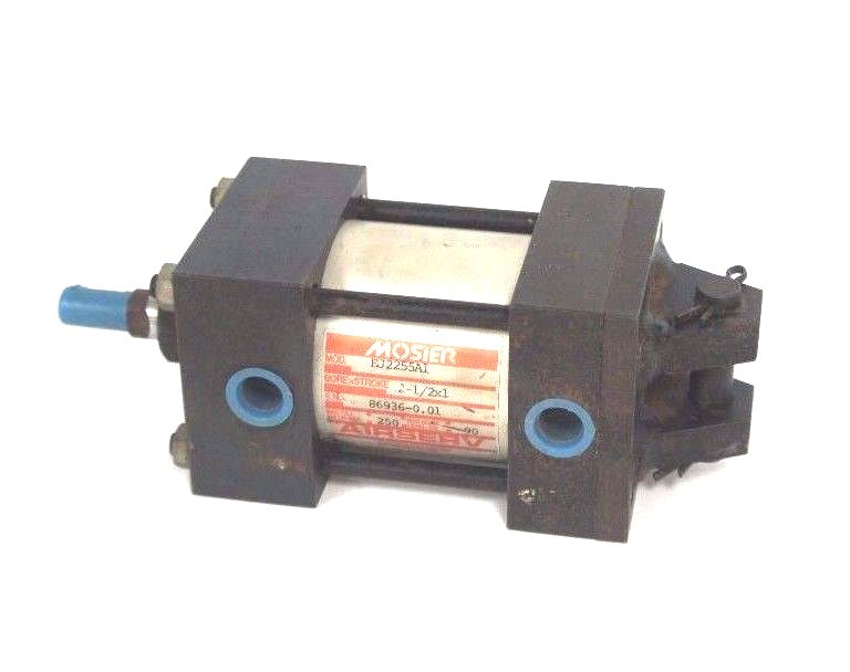 Used NEW MOSIER AIRSERV EJ2255A1 CYLINDER 2-1/2" BORE, 1" STROKE, 250 PSI MAX