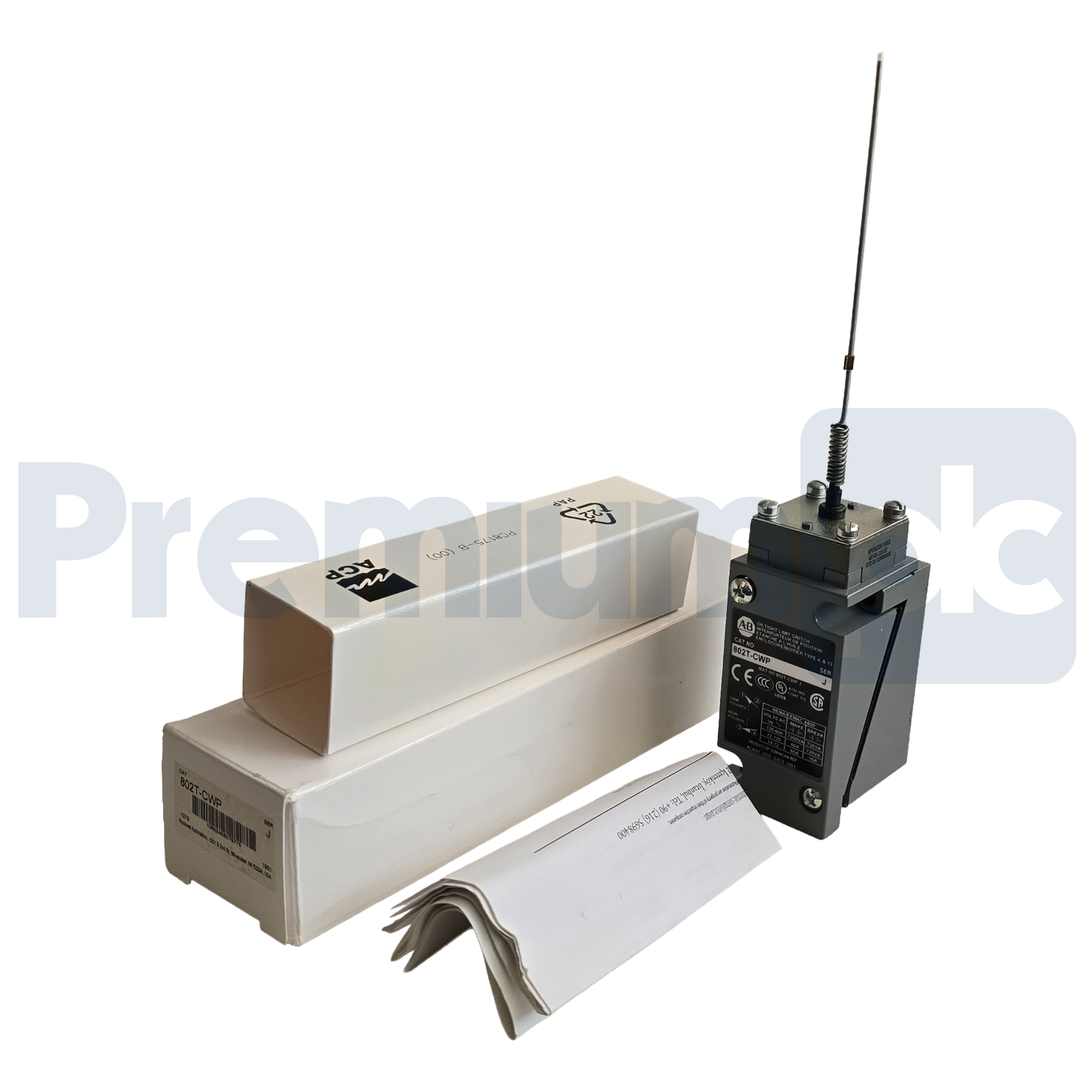 Used Allen-Bradley 802T-CWP /J Limit Switch Cat Whisker Plug-In Heavy Duty 2-Pos NSMP