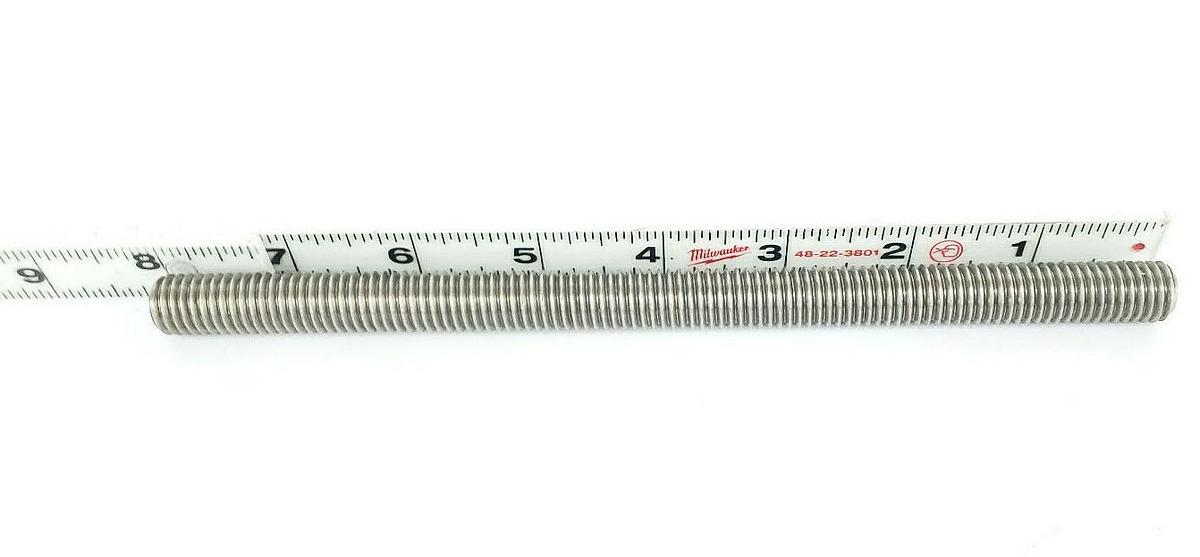 Used LOT OF 2 NEW MILLIPORE MSD1452W0 HEADLESS THREADED BOLT SHAFTS, 8" L X 1/2" DIA