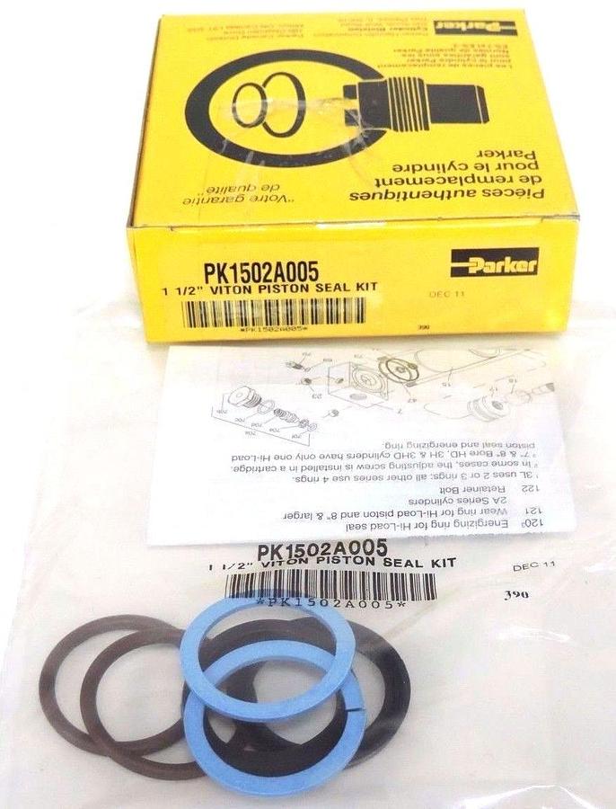 Used NIB PARKER PK1502A005 VITON PISTON SEAL KIT 1-1/2''