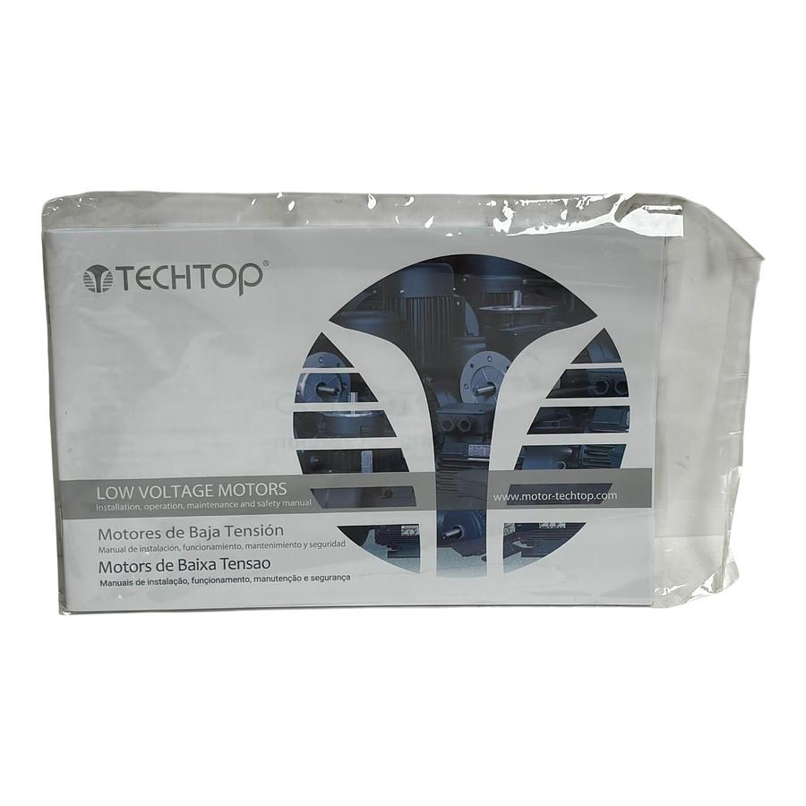Used Techtop T100L2-4 3-Phase Electric Motor 3kW 4HP IE3 B3 Foot Mount New Surplus